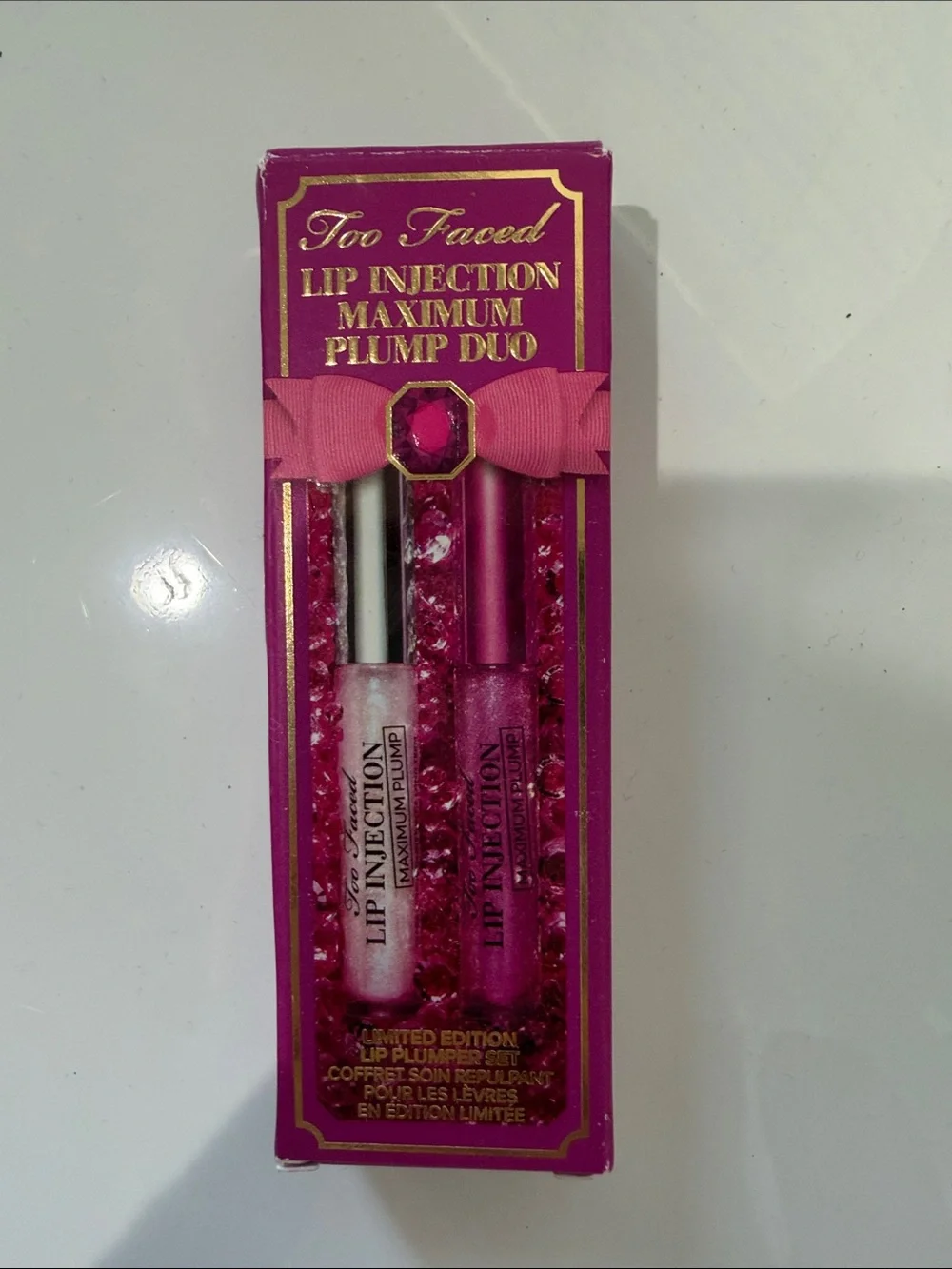 Too Faced Lip Injection Maximum Plump Duo - Hot Pink & Pale Pink